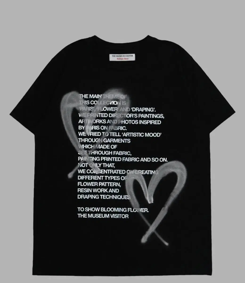 더뮤지엄비지터 heart sprayed t-shirts M